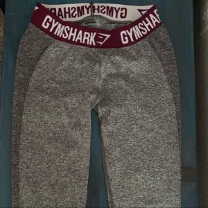 GYMSHARK Crop Flex Leggings Charcoal Plum sz S